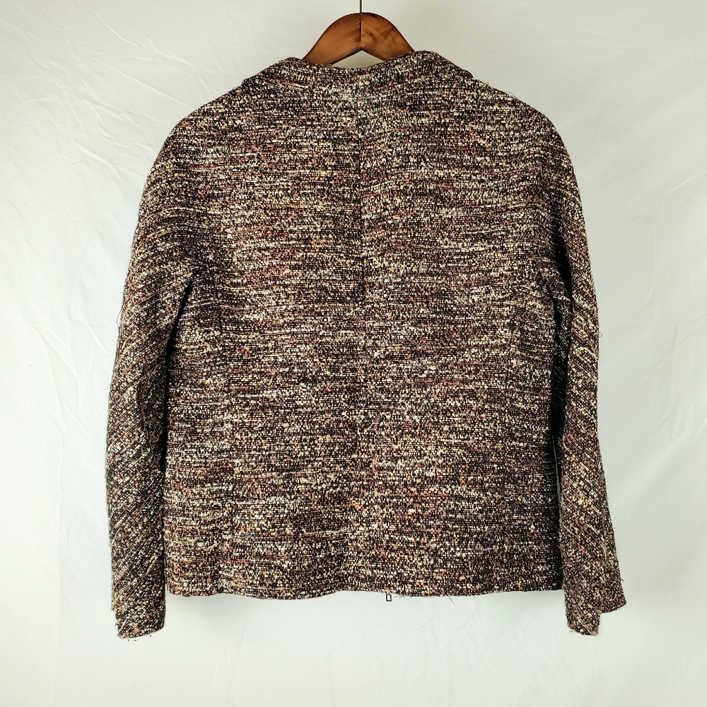 Lafayette 148 New York‎ Boucle Tweed Zip Front Jacket - Picture 8 of 11